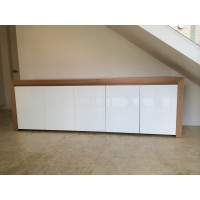 THB-005 Tassie Oak High Gloss Polyurethane Buffet Sideboard